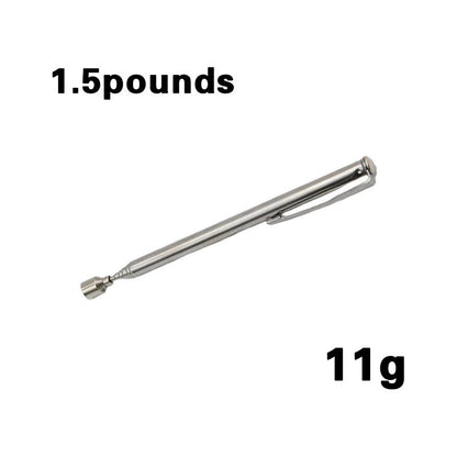 Household Portable Magnetic Telescopic Pickup 1.5-pound Silver Iron suction rod Extension Rod Car/Bicycle Repair Assistant Tool