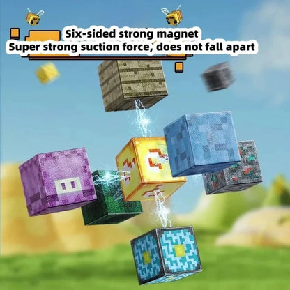 Magnetic Building Blocks Toy Storage Box Set Can Place Figures Magnet Cube Construction Brick Toys Gift for Boys Girls Children