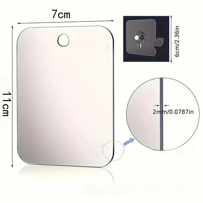 New 1pcs Acrylic Mirror With Wall Suction Shower Mirror For Man Shaving Women Makeup Portable Travel Bathroom Accessories