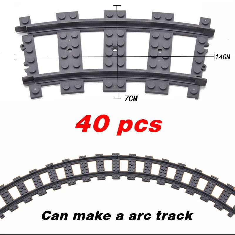 NEW City Trains Flexible Tracks Soft Straight Curved Rails Switch Building Block Creative Models Railways Toys For Kids Gifts