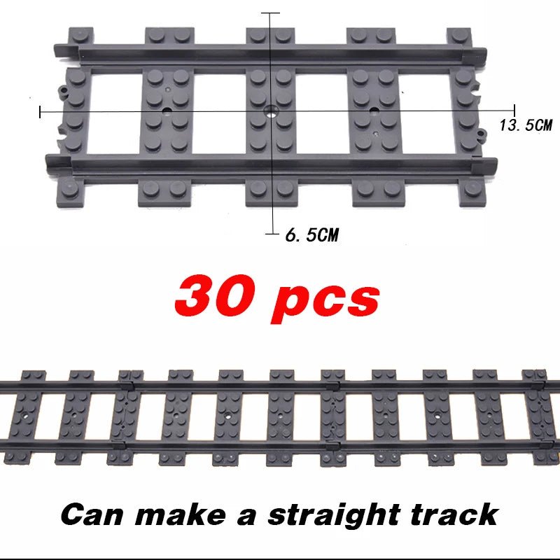 NEW City Trains Flexible Tracks Soft Straight Curved Rails Switch Building Block Creative Models Railways Toys For Kids Gifts