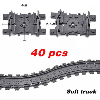 NEW City Trains Flexible Tracks Soft Straight Curved Rails Switch Building Block Creative Models Railways Toys For Kids Gifts