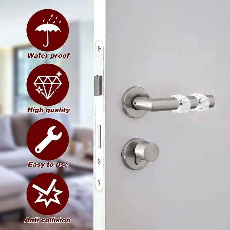 Security Protection Doorstop House Door Stop Transparent Silicone Handle Protector Home Hardware Door Ding Prevention Guard