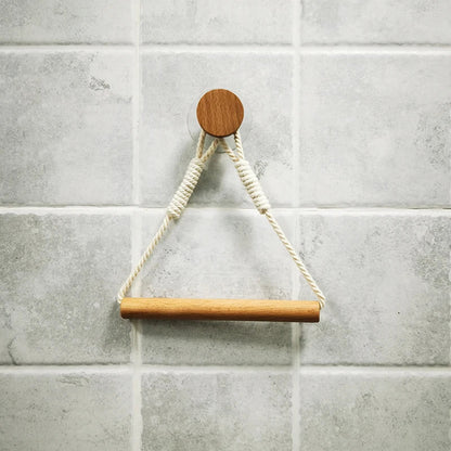 Toilet Paper Holder Wall Mounted WC Washroom Bathroom Accessories Wooden Rolling Paper Tissue Holder for Toilet Towel Rack