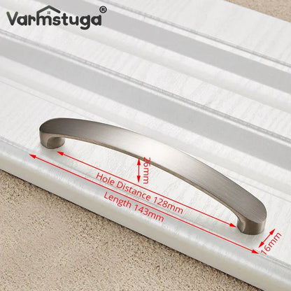 VARMSTUGA Cabinet Handles Kitchen Door Handles Drawer Knobs Aluminum Alloy Wardrobe Door Handles Brushed Modern Style Hardware